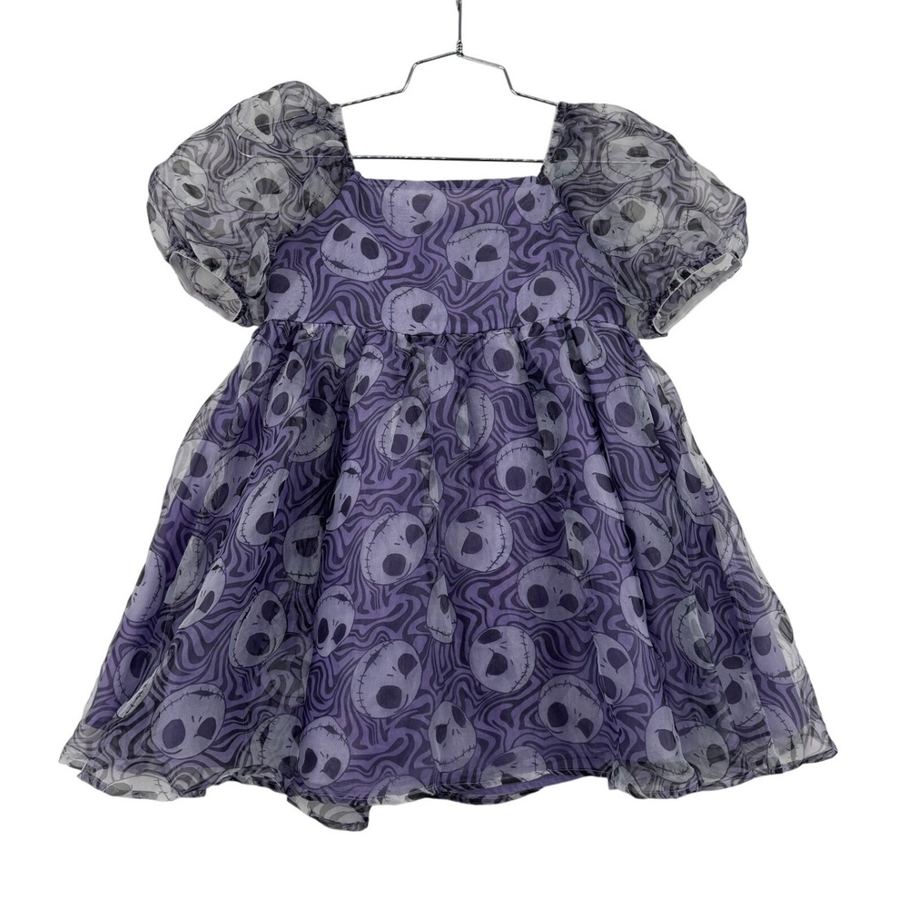 Disney Nightmare Before Christmas Girls XL 14 Purple Jack Skellington Dress